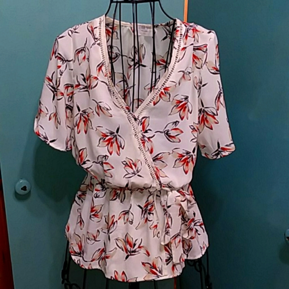 Sienna Clay floral print top